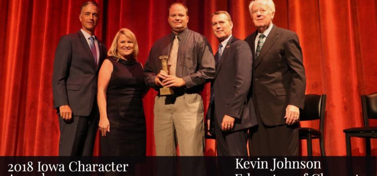 Kevin Johnson, 2018 Iowa Character Award recipient Kevin Johnson, 2018 Iowa Character Award recipient
