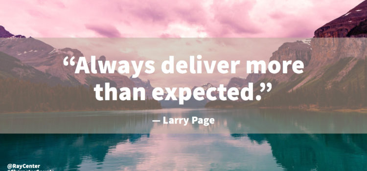 Deliver more Deliver more