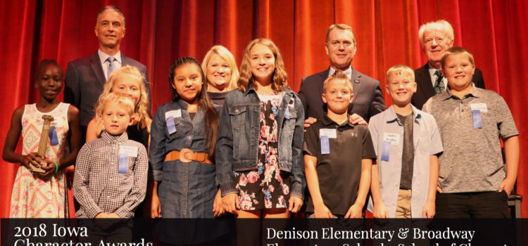 Denison Elementary Schools – 2018 Iowa Character Award recipient @TheRayCenter